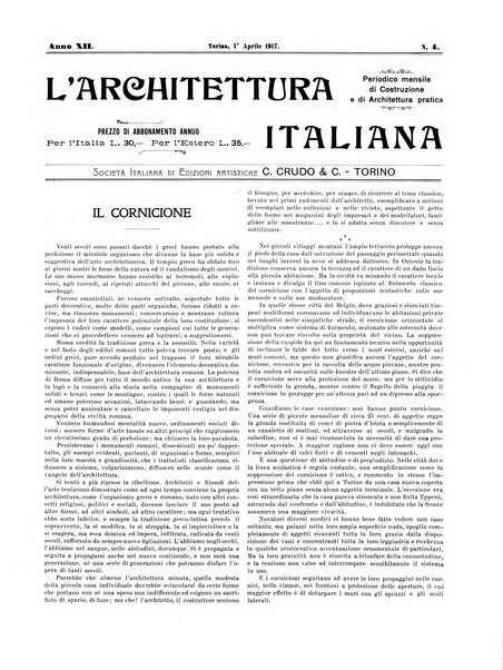 L'architettura italiana periodico mensile di costruzione e di architettura pratica