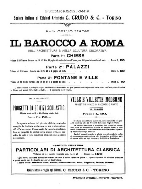 L'architettura italiana periodico mensile di costruzione e di architettura pratica