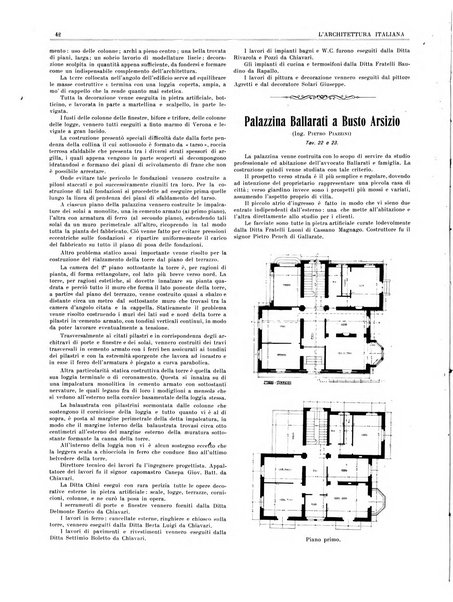 L'architettura italiana periodico mensile di costruzione e di architettura pratica