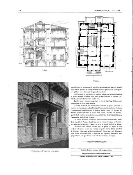 L'architettura italiana periodico mensile di costruzione e di architettura pratica