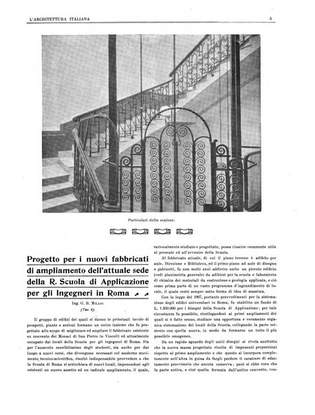 L'architettura italiana periodico mensile di costruzione e di architettura pratica