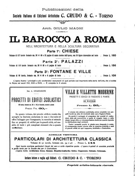 L'architettura italiana periodico mensile di costruzione e di architettura pratica