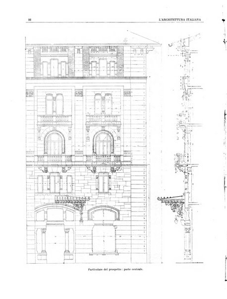 L'architettura italiana periodico mensile di costruzione e di architettura pratica