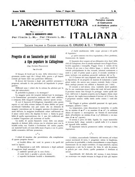 L'architettura italiana periodico mensile di costruzione e di architettura pratica