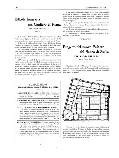 L'architettura italiana periodico mensile di costruzione e di architettura pratica