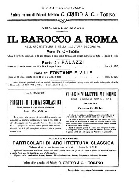 L'architettura italiana periodico mensile di costruzione e di architettura pratica