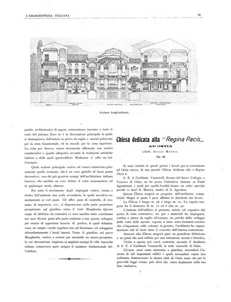 L'architettura italiana periodico mensile di costruzione e di architettura pratica