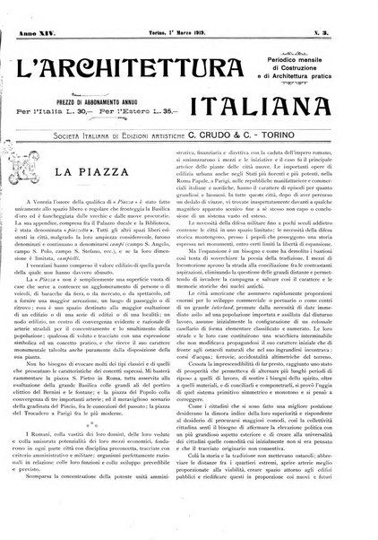 L'architettura italiana periodico mensile di costruzione e di architettura pratica