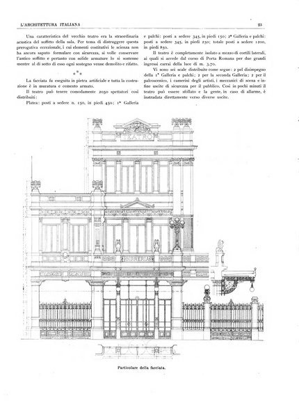 L'architettura italiana periodico mensile di costruzione e di architettura pratica