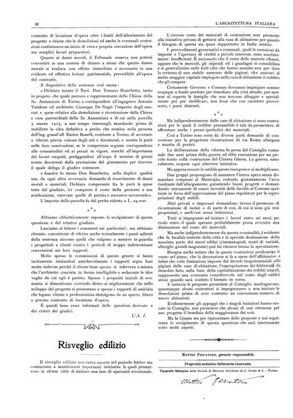 L'architettura italiana periodico mensile di costruzione e di architettura pratica