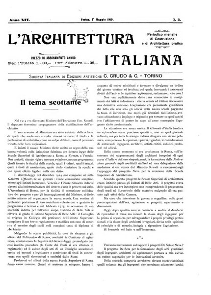 L'architettura italiana periodico mensile di costruzione e di architettura pratica