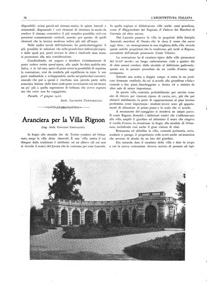 L'architettura italiana periodico mensile di costruzione e di architettura pratica