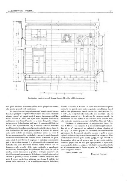 L'architettura italiana periodico mensile di costruzione e di architettura pratica