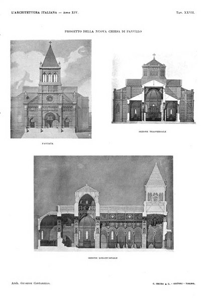 L'architettura italiana periodico mensile di costruzione e di architettura pratica