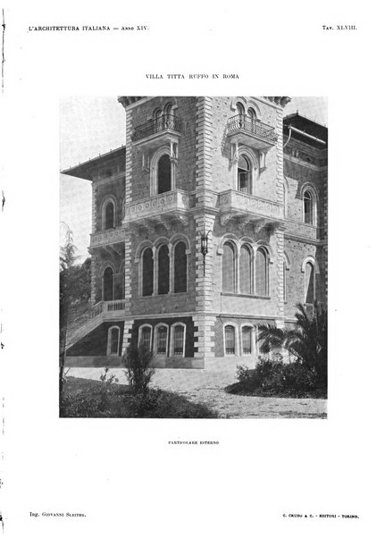 L'architettura italiana periodico mensile di costruzione e di architettura pratica