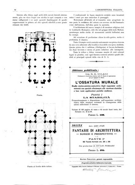 L'architettura italiana periodico mensile di costruzione e di architettura pratica