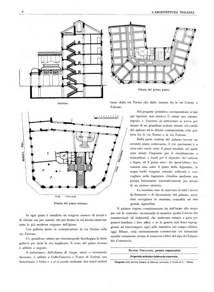 L'architettura italiana periodico mensile di costruzione e di architettura pratica