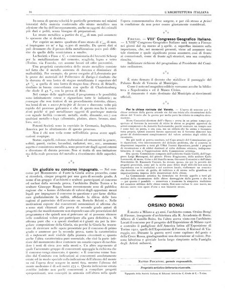 L'architettura italiana periodico mensile di costruzione e di architettura pratica