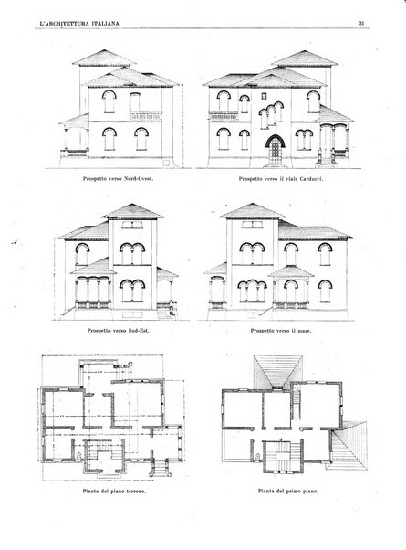 L'architettura italiana periodico mensile di costruzione e di architettura pratica