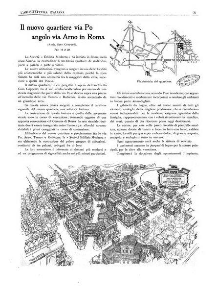 L'architettura italiana periodico mensile di costruzione e di architettura pratica