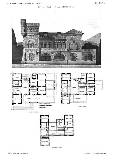 L'architettura italiana periodico mensile di costruzione e di architettura pratica