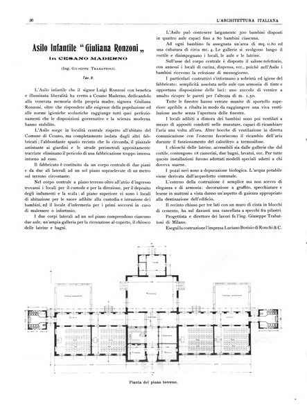 L'architettura italiana periodico mensile di costruzione e di architettura pratica