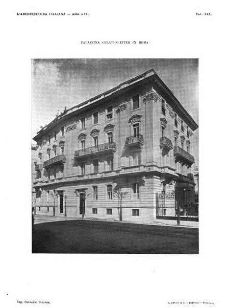 L'architettura italiana periodico mensile di costruzione e di architettura pratica