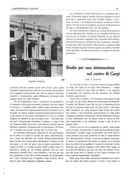 L'architettura italiana periodico mensile di costruzione e di architettura pratica