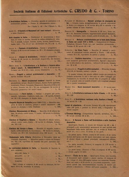 L'architettura italiana periodico mensile di costruzione e di architettura pratica