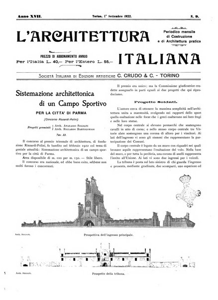 L'architettura italiana periodico mensile di costruzione e di architettura pratica