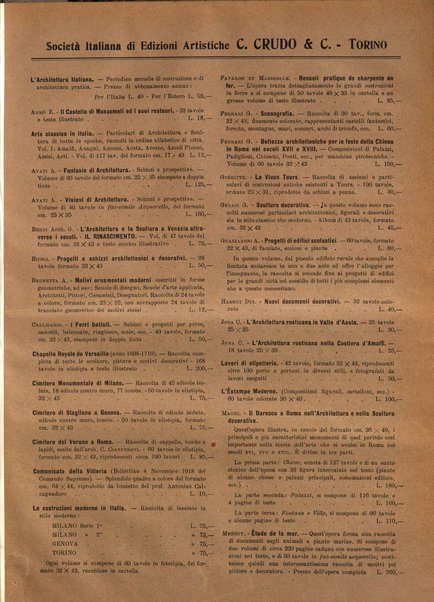 L'architettura italiana periodico mensile di costruzione e di architettura pratica