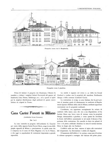 L'architettura italiana periodico mensile di costruzione e di architettura pratica