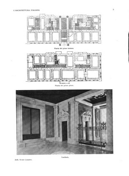 L'architettura italiana periodico mensile di costruzione e di architettura pratica