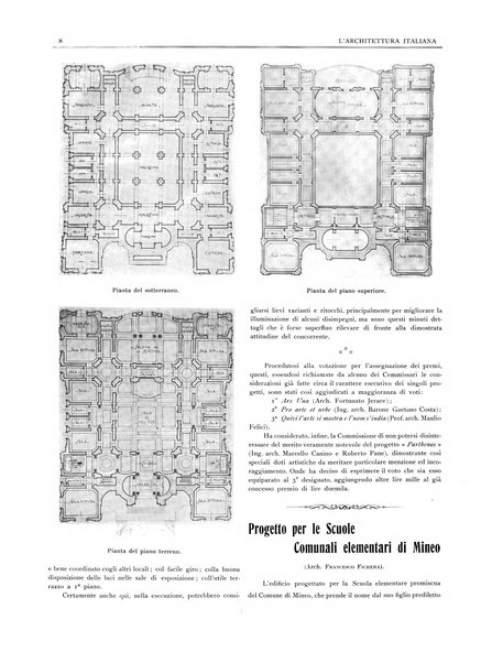 L'architettura italiana periodico mensile di costruzione e di architettura pratica