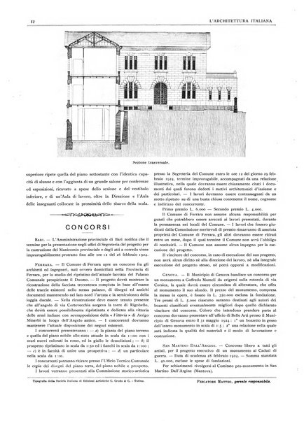 L'architettura italiana periodico mensile di costruzione e di architettura pratica