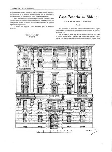 L'architettura italiana periodico mensile di costruzione e di architettura pratica