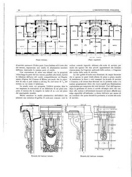 L'architettura italiana periodico mensile di costruzione e di architettura pratica