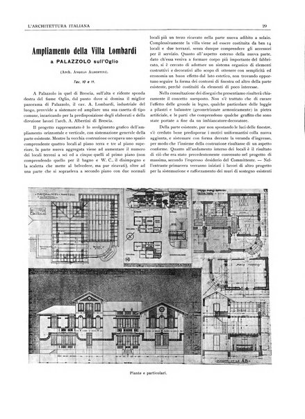 L'architettura italiana periodico mensile di costruzione e di architettura pratica