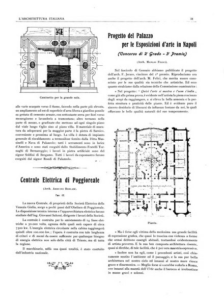 L'architettura italiana periodico mensile di costruzione e di architettura pratica