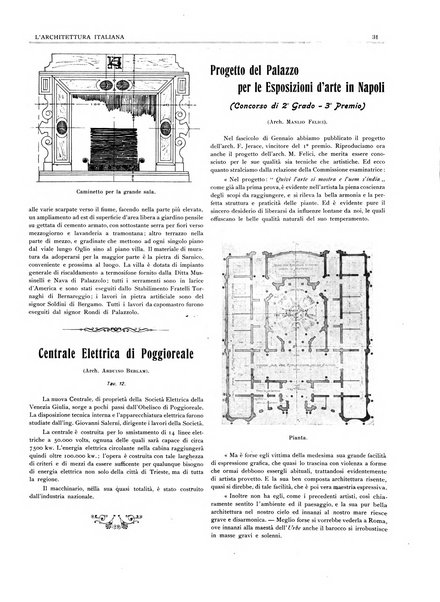 L'architettura italiana periodico mensile di costruzione e di architettura pratica