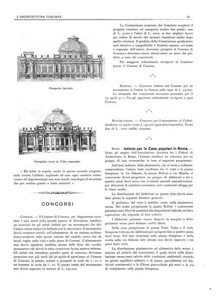 L'architettura italiana periodico mensile di costruzione e di architettura pratica