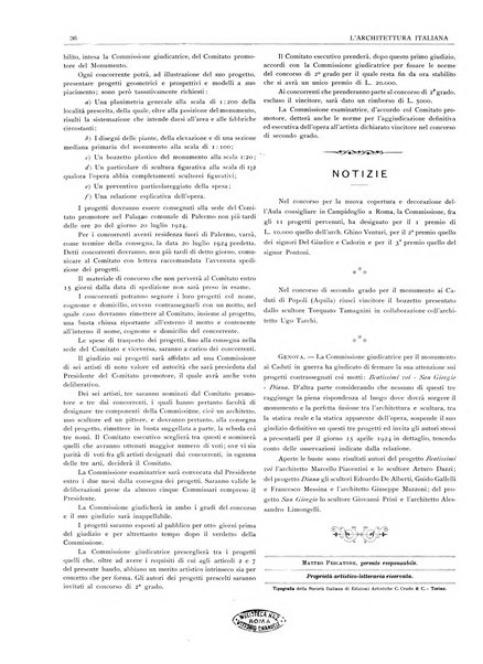 L'architettura italiana periodico mensile di costruzione e di architettura pratica