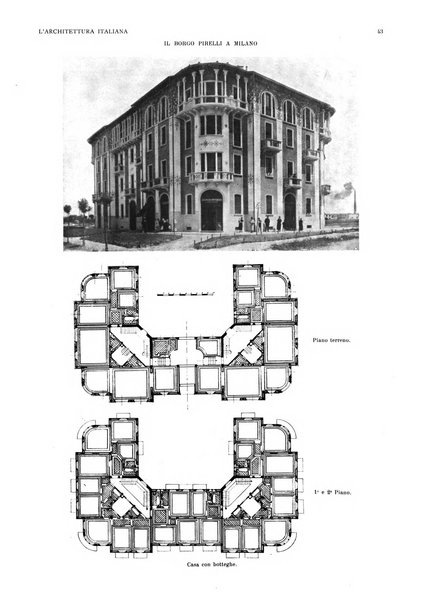 L'architettura italiana periodico mensile di costruzione e di architettura pratica