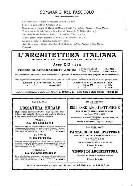 L'architettura italiana periodico mensile di costruzione e di architettura pratica