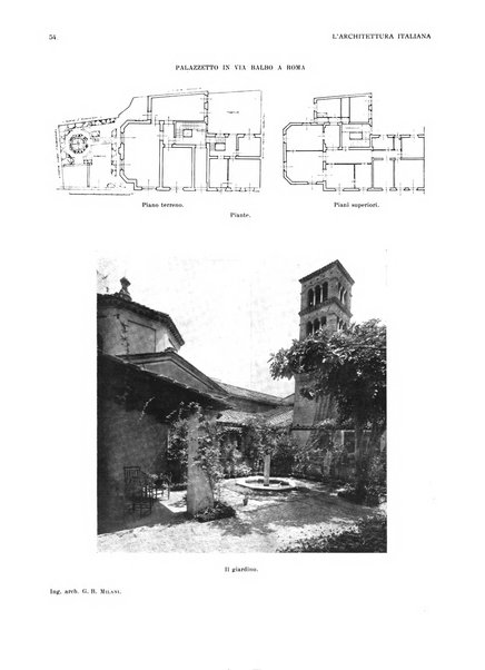 L'architettura italiana periodico mensile di costruzione e di architettura pratica