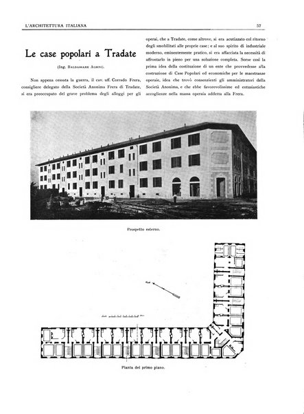 L'architettura italiana periodico mensile di costruzione e di architettura pratica