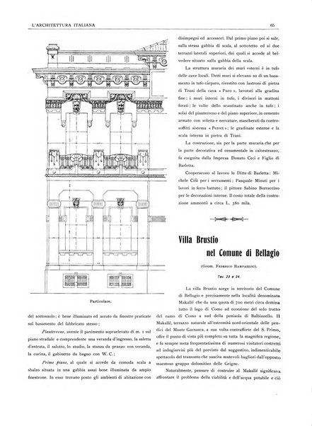 L'architettura italiana periodico mensile di costruzione e di architettura pratica