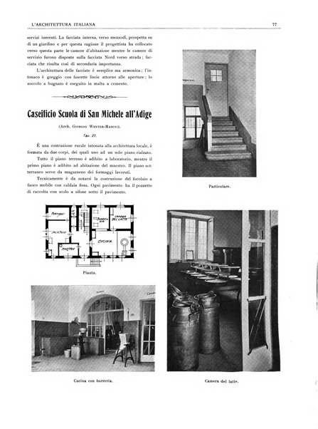 L'architettura italiana periodico mensile di costruzione e di architettura pratica