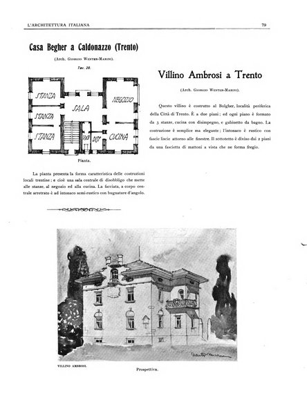 L'architettura italiana periodico mensile di costruzione e di architettura pratica