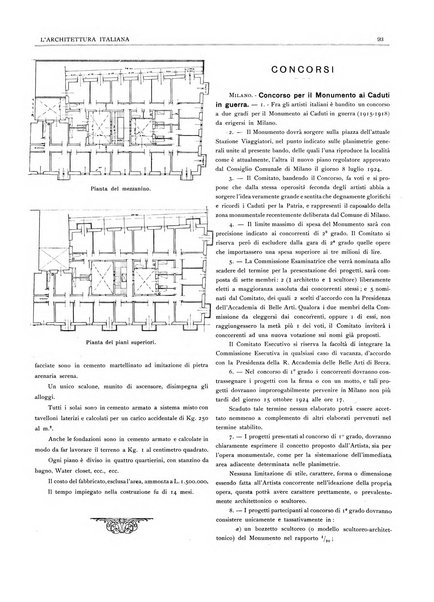 L'architettura italiana periodico mensile di costruzione e di architettura pratica